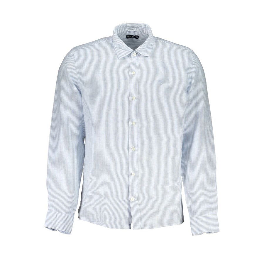 Light Blue Linen Men Shirt