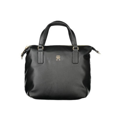 Black Polyester Women Handbag