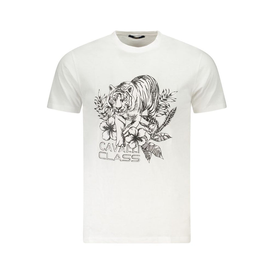 White Cotton Men T-Shirt
