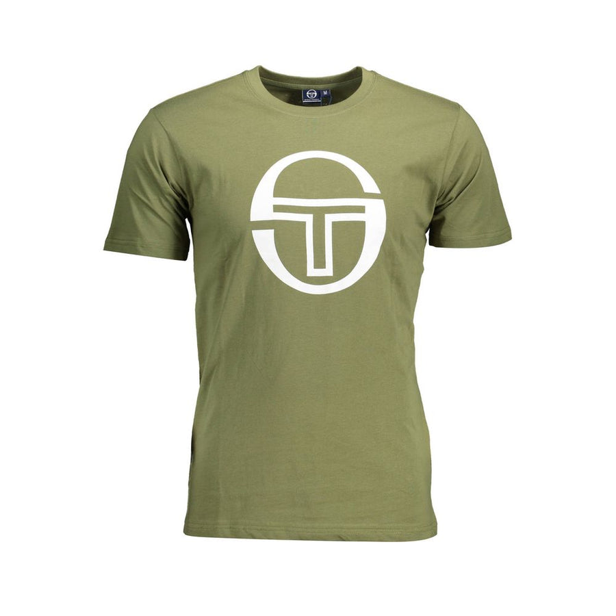 Green Cotton Men T-Shirt