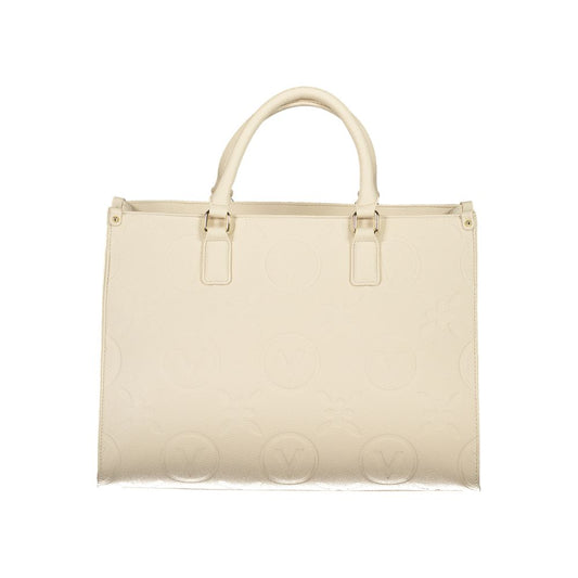 Beige Polyethylene Women Handbag