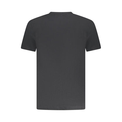 Black Cotton Men T-Shirt