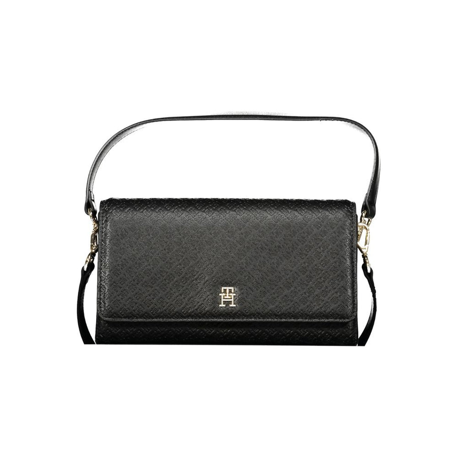 Black Polyethylene Women Handbag