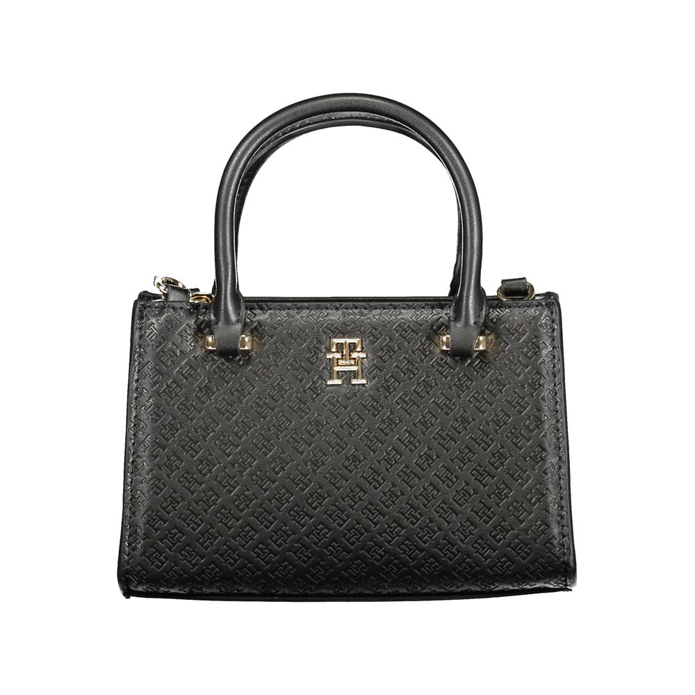 Black Polyethylene Women Handbag