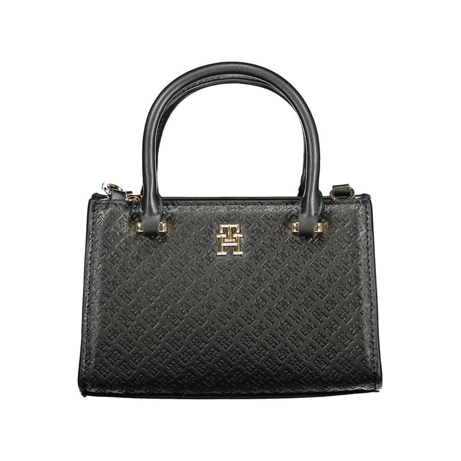 Black Polyethylene Women Handbag