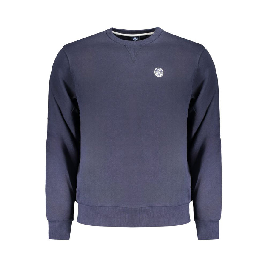 Blue Cotton Men Sweater