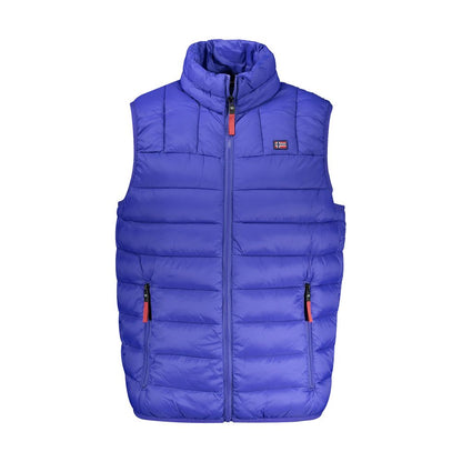 Blue Polyamide Men Jacket