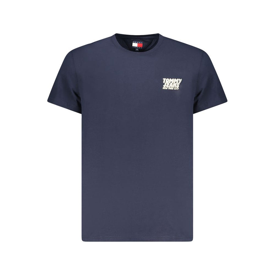Blue Cotton Men T-Shirt
