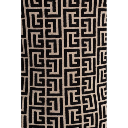 Black Wool Women Bodysuit