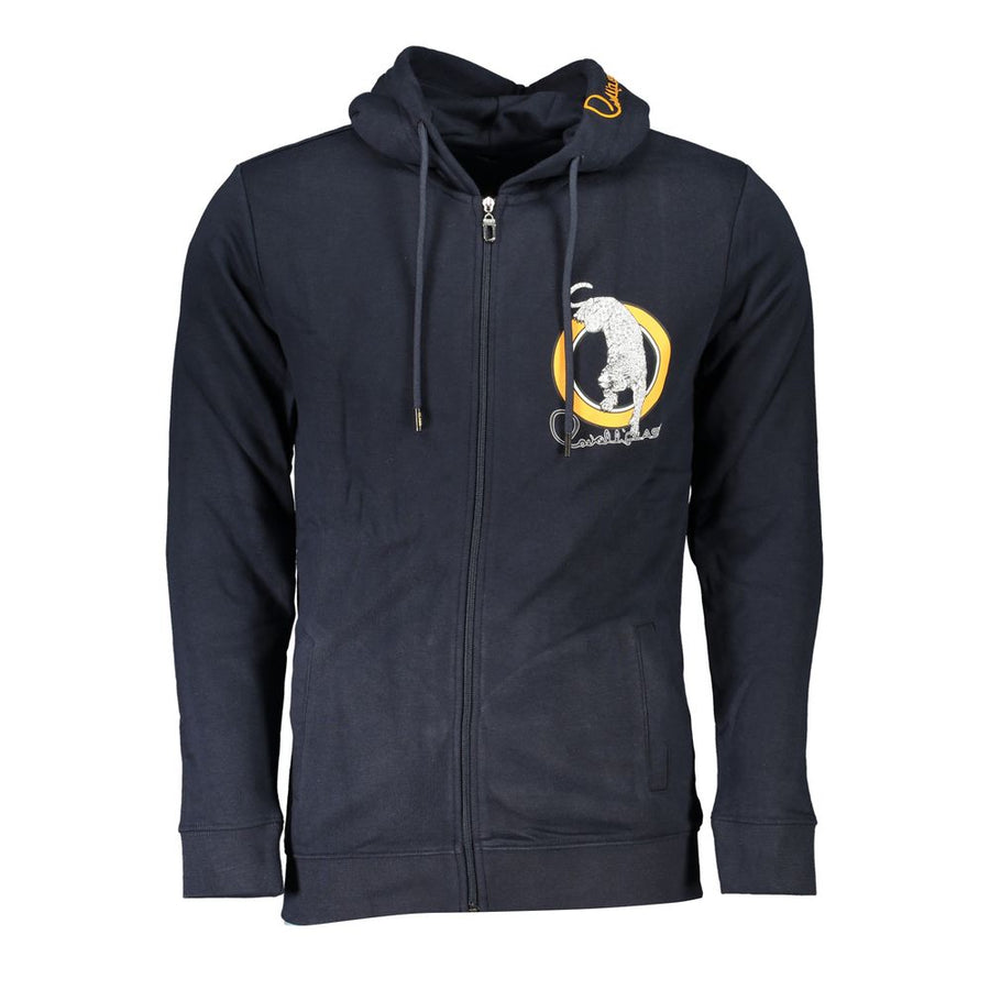 Blue Cotton Men's Sweater Hoodie