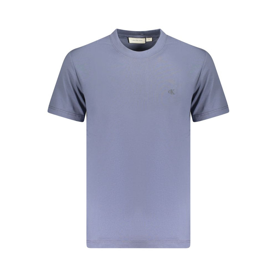 Blue Cotton Men T-Shirt