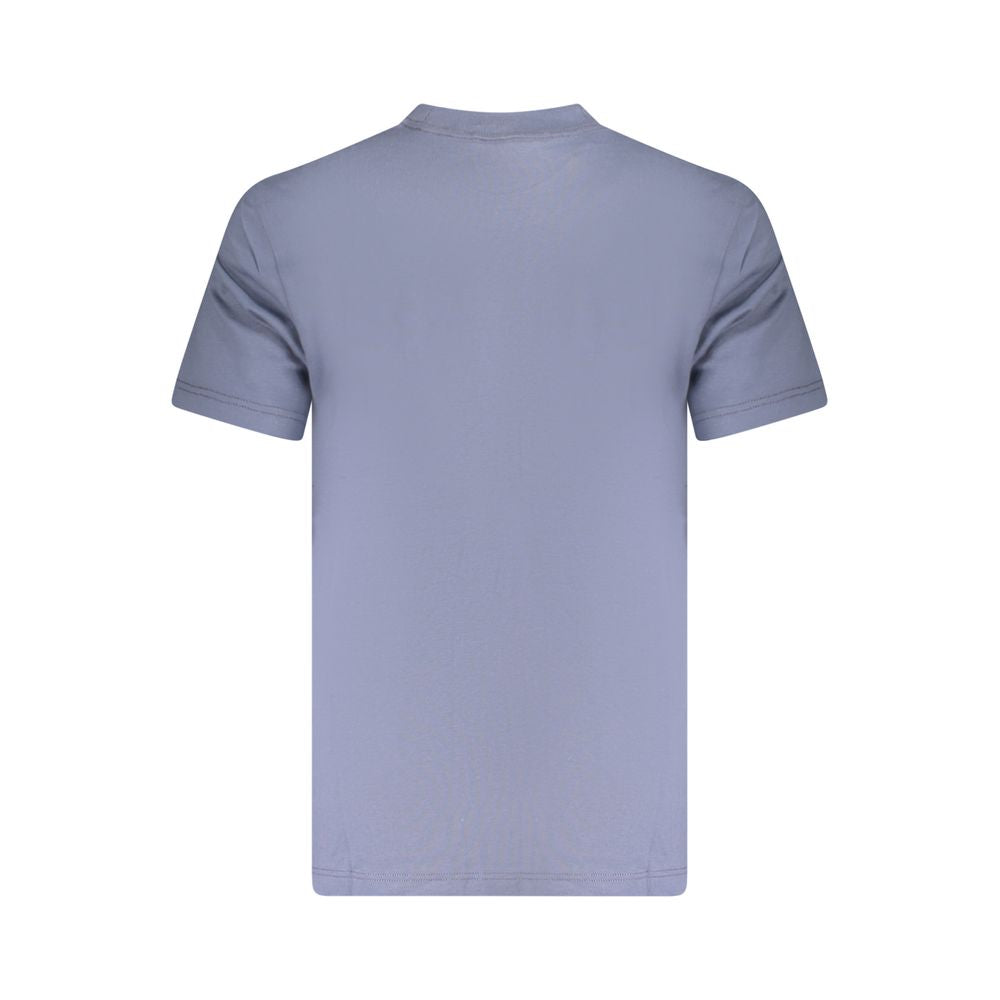 Blue Cotton Men T-Shirt