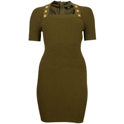 Green Viscose Women T-Shirt Dress