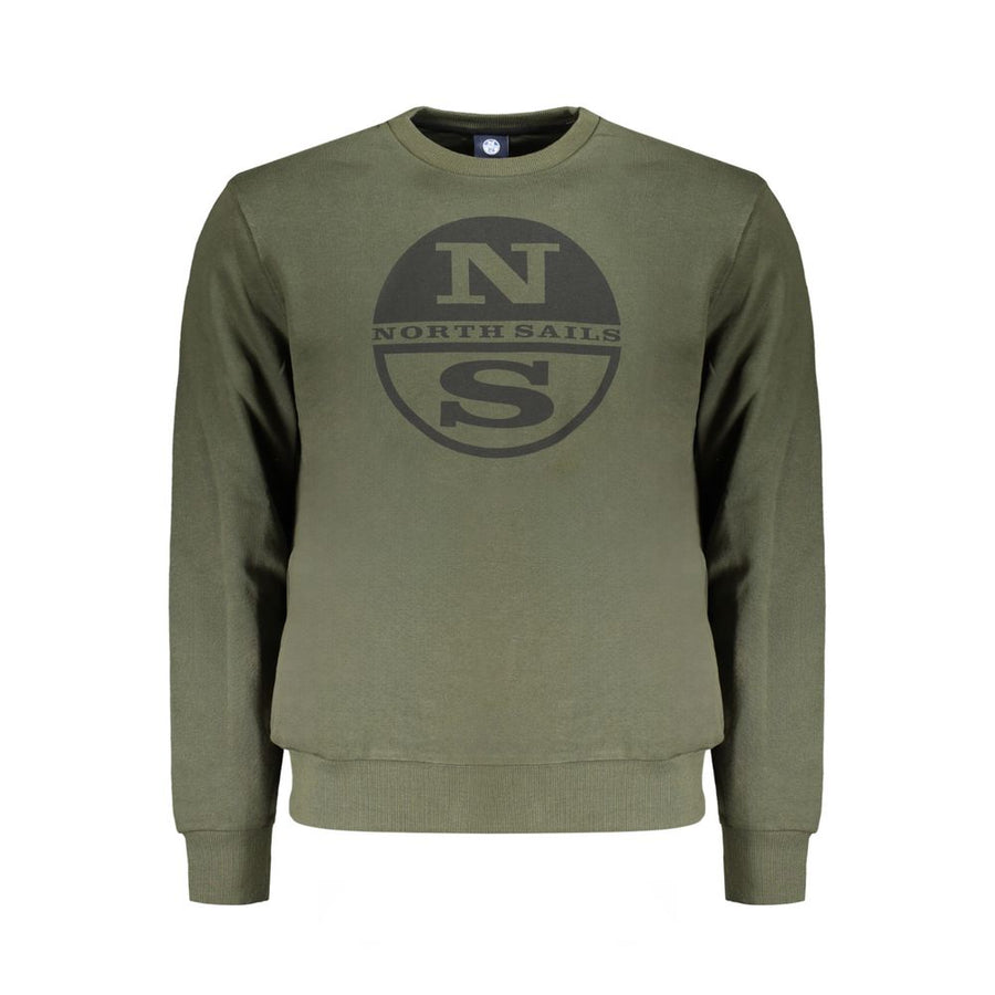 Green Cotton Men Sweater