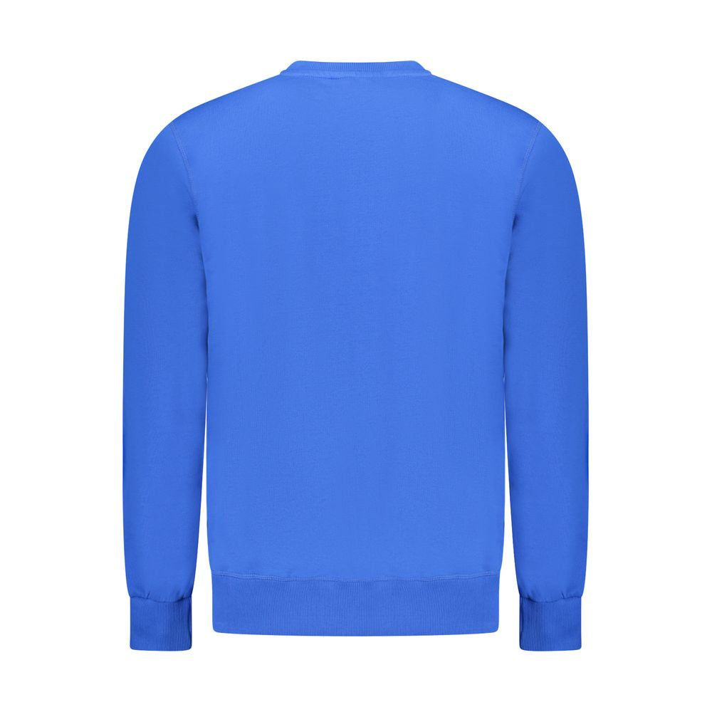 Blue Cotton Men Sweater