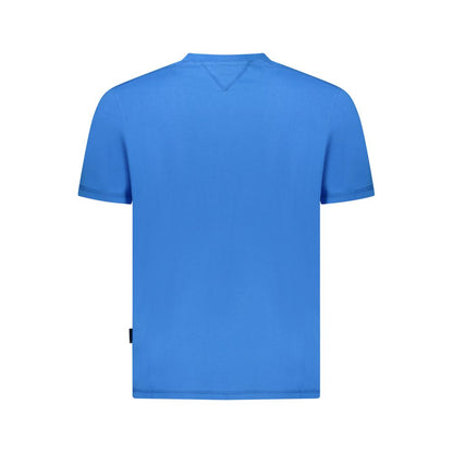 Blue Cotton Men T-Shirt