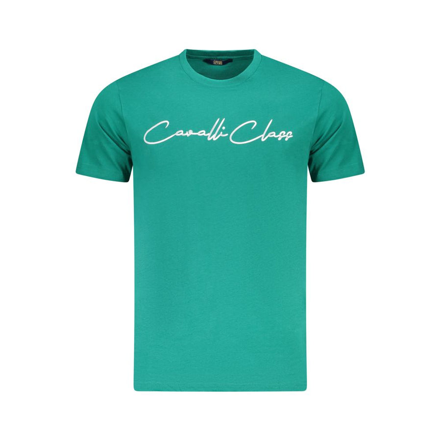 Green Cotton Men T-Shirt