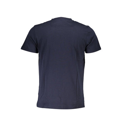 Blue Cotton Men T-Shirt