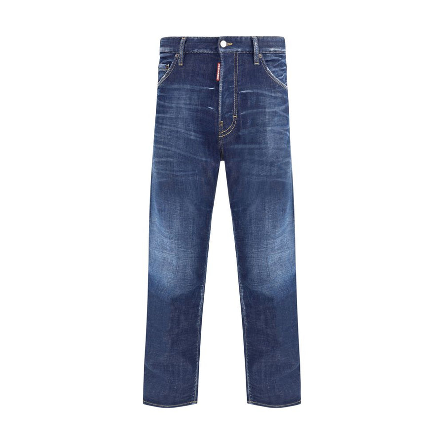 Blue Cotton Skinny Jeans