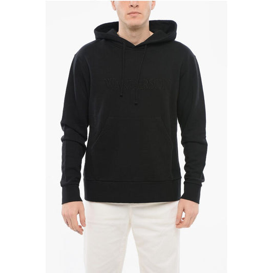 Brushed Cotton Hoodie with Embroidered Logo