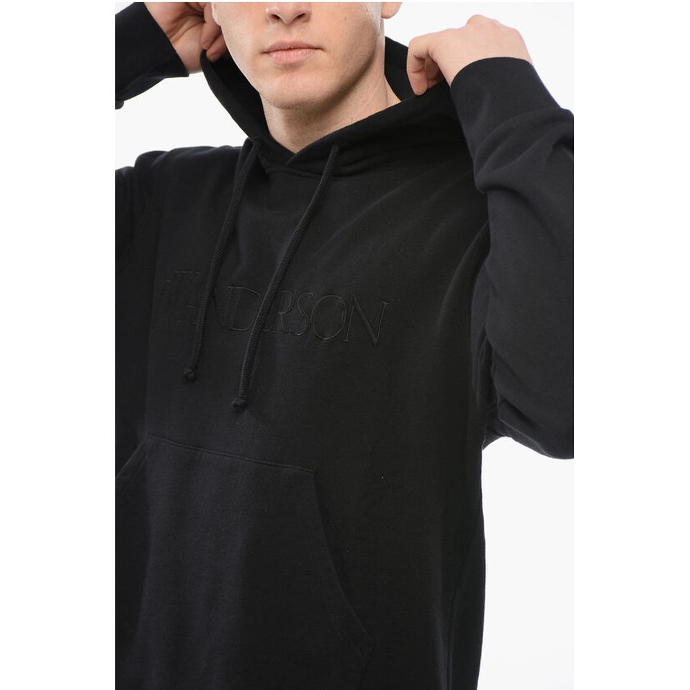 Brushed Cotton Hoodie with Embroidered Logo