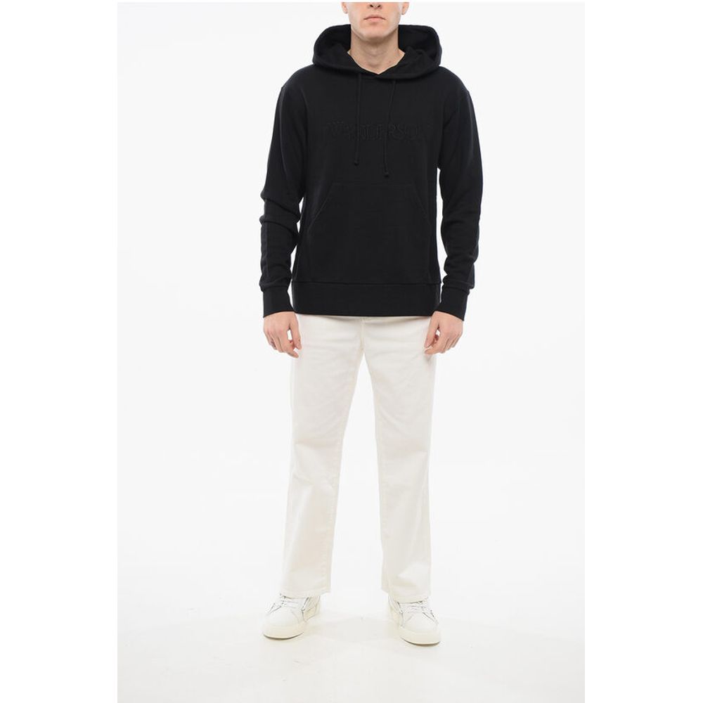 Brushed Cotton Hoodie with Embroidered Logo