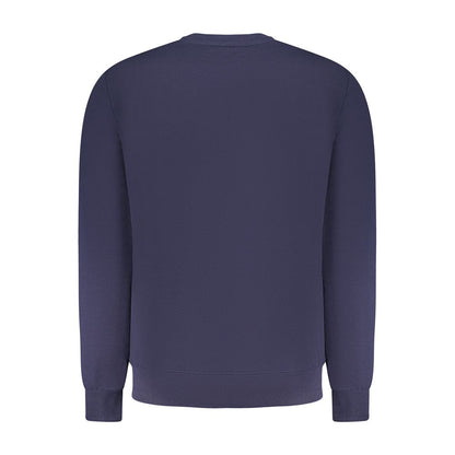 Blue Cotton Men Sweatshirt