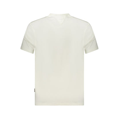 White Cotton Men T-Shirt