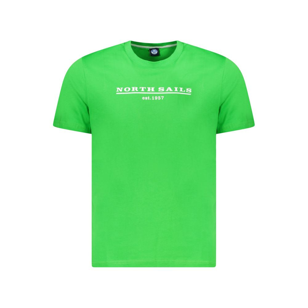 Green Cotton Men T-Shirt