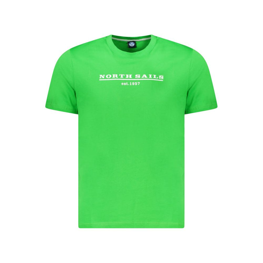 Green Cotton Men T-Shirt