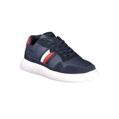 Blue Leather Men Sneaker