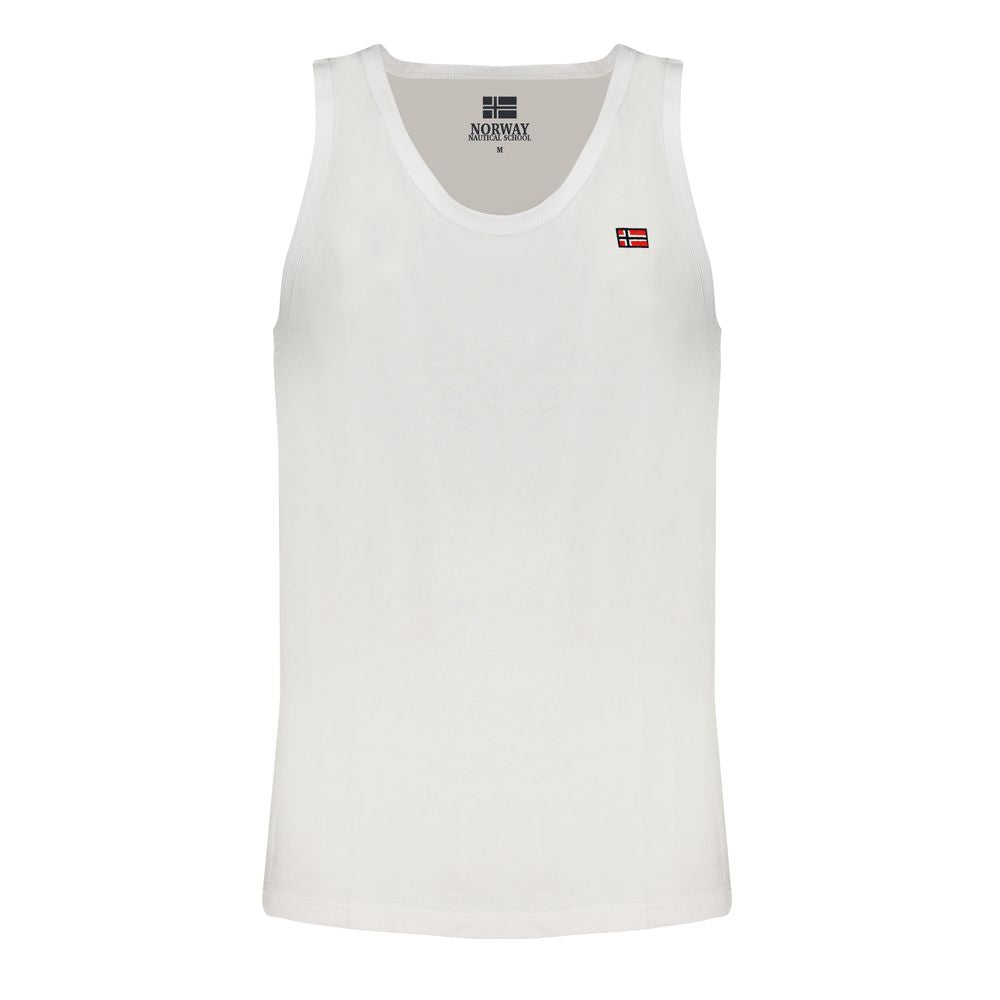 White Cotton Men's Tank Top