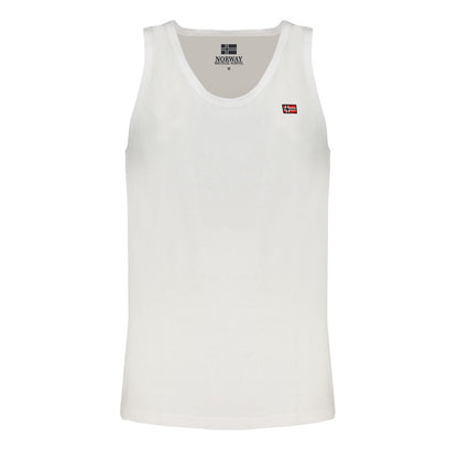 White Cotton Men's Tank Top