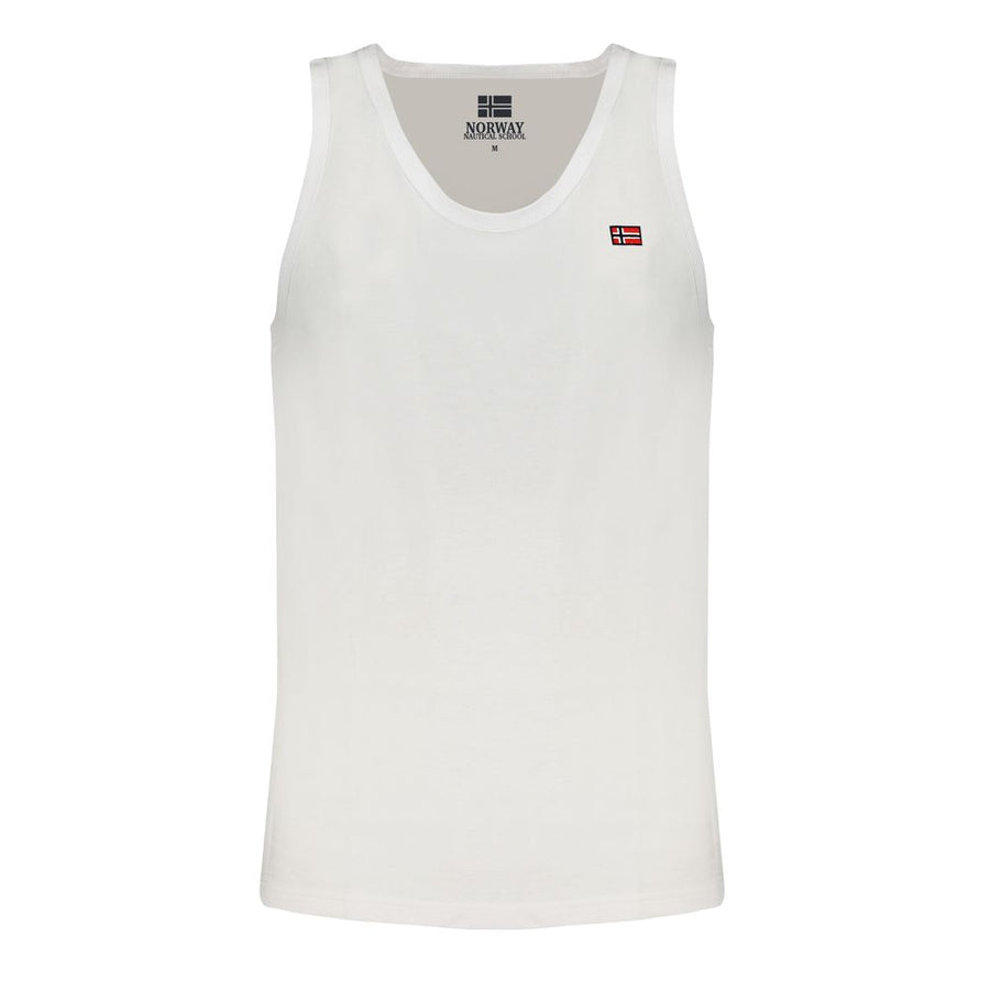 White Cotton Men's Tank Top