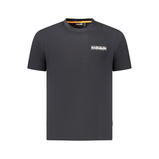 Black Cotton Men T-Shirt