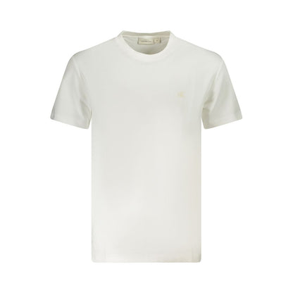 White Cotton Men T-Shirt
