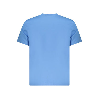 Light Blue Cotton Men T-Shirt