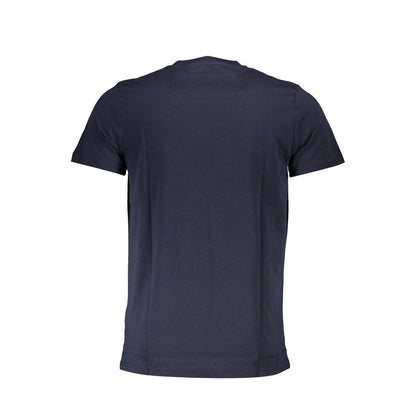 Blue Cotton Men T-Shirt
