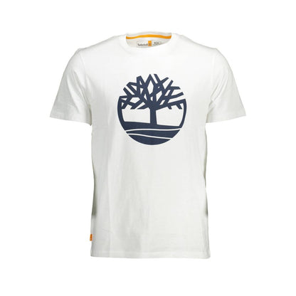 White Cotton Men T-Shirt