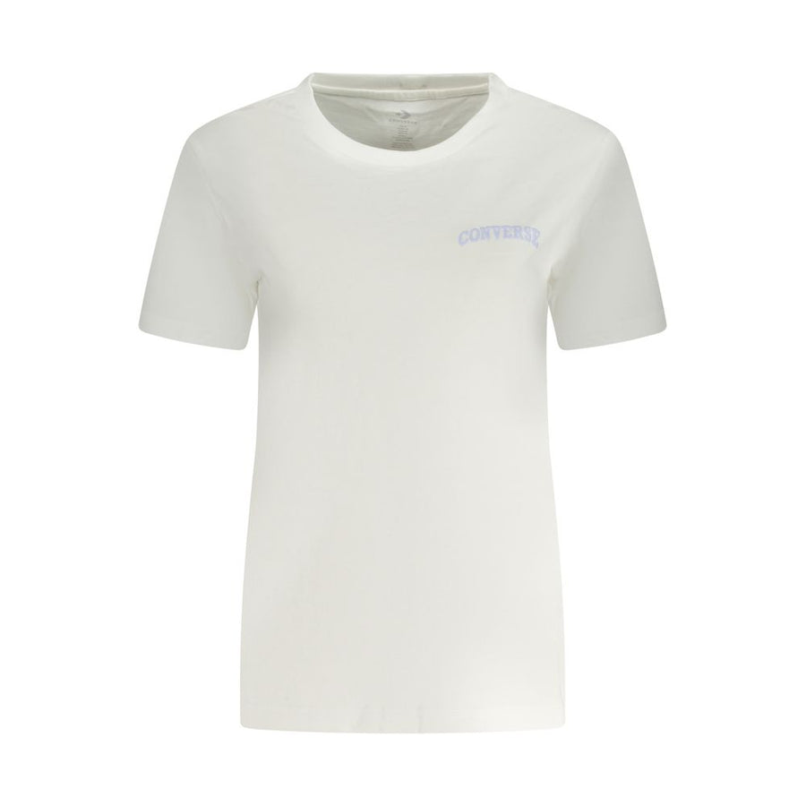 White Cotton Women T-Shirt