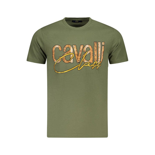 Green Cotton Men T-Shirt