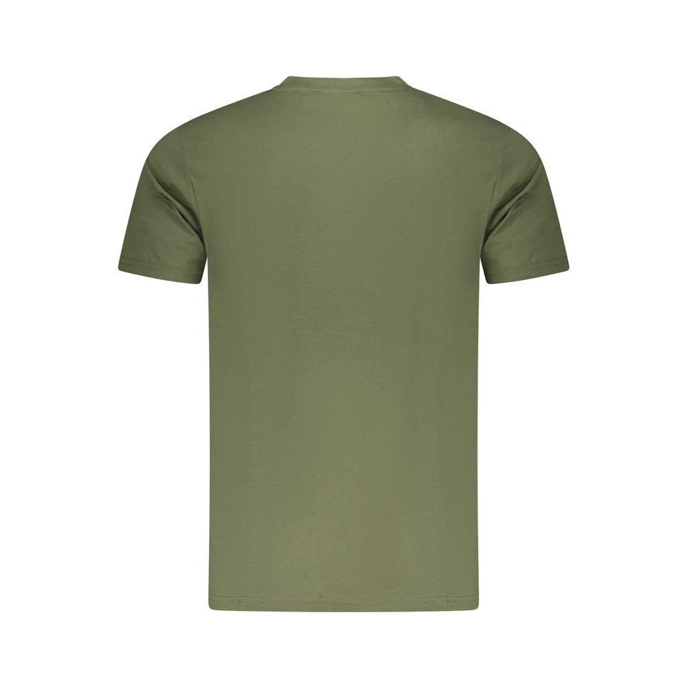 Green Cotton Men T-Shirt