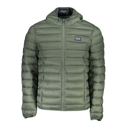 Green Polyamide Men Jacket