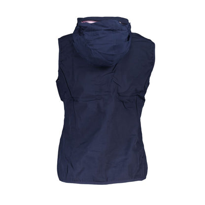 Blue Polyester Women Jacket
