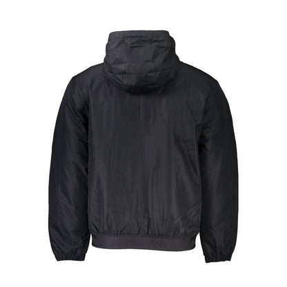 Black Polyester Men Jacket
