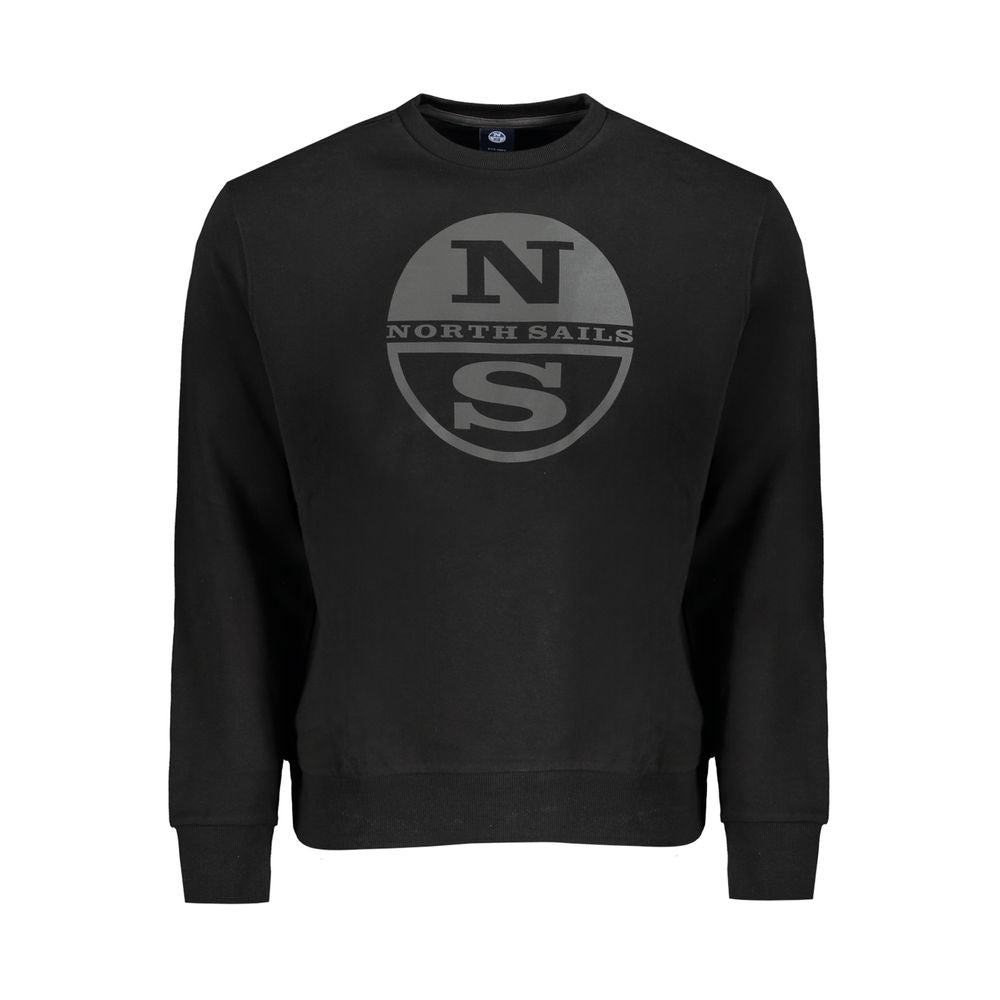 Black Cotton Men Sweater