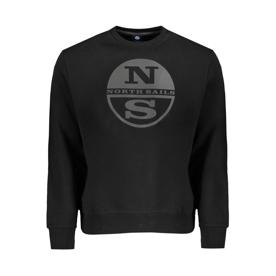 Black Cotton Men Sweater