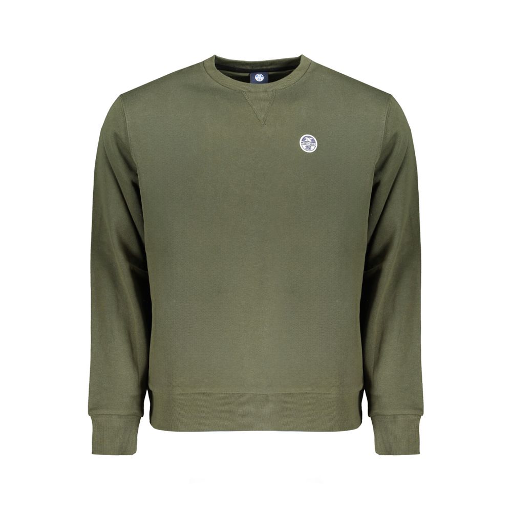 Green Cotton Men Sweater
