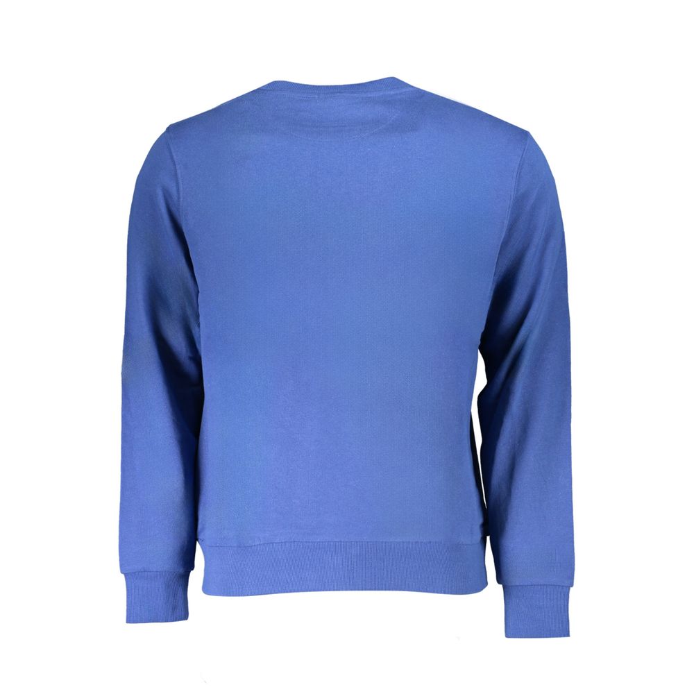 Blue Cotton Men Sweater