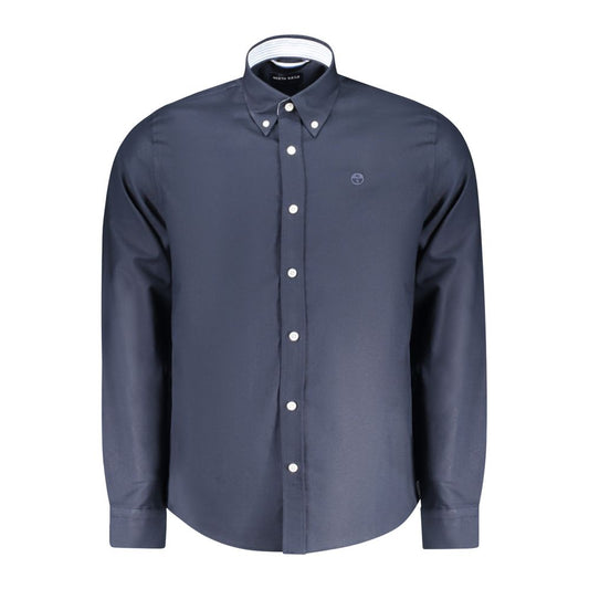 Blue Cotton Men Shirt
